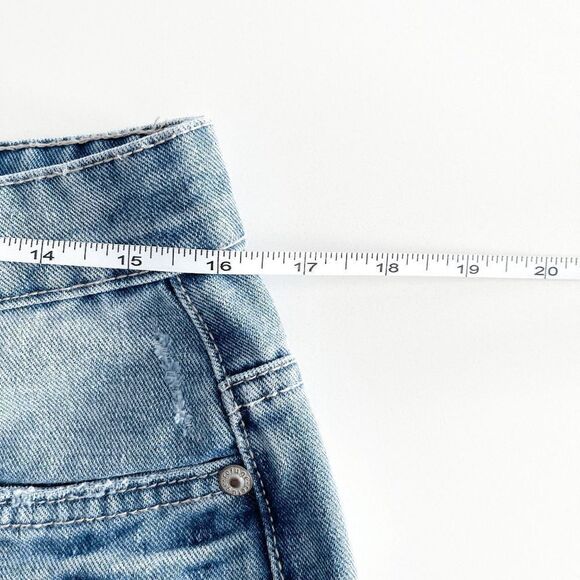 Refuge Denim Womens High Rise Distressed Ripped Raw Hem Mom Jeans Blue Sz 9 NWT - Picture 8 of 11